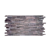 Stacked Natural Slate 3D PVC Wall Panels for Interior Decor, Bathrooms, Lobbies (10-Pieces)