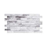 Graphite Ridge Slate Gray 3D PVC Wall Panels for Interior Decor, Bathrooms, Lobbies (10-Pieces)