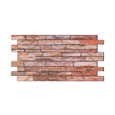 Claystone Slate Brown 3D PVC Wall Panels for Interior Decor, Bathrooms, Lobbies (10-Pieces)