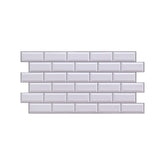 White Tile Gray Seam 3D PVC Wall Panels for Interior Decor (10-Pieces)