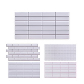 3D Wall Panels – White Tile with Black Seam (10pcs | 53 Sq Ft)