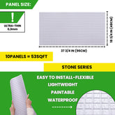 Plain White Mosaic 3D PVC Wall Panels for Interior Decor (10-Pieces)