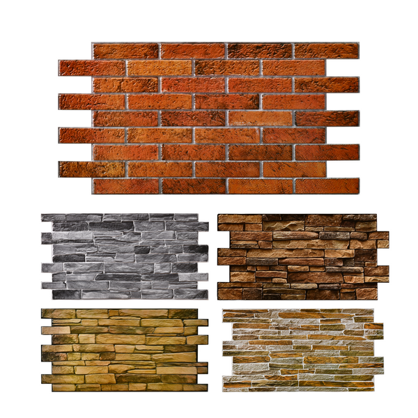 10pcs (53sqft)3D Wall Panels for Interior Decor (Red Brick)