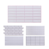 Plain White with Pink Seam – 3D Wall Panels (10pcs | 53 Sq Ft)