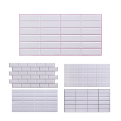 10pcs(53sqft) 3D Wall Panels, Kitchen Backsplash, Wall Tiles, Accent Wall Panels, Wall Panels for Interior Wall Decor, PVC Wall Panel, Backsplash Tile, Wall Paneling, Tile (Plain white pink seam))