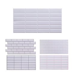 10pcs(53sqft) 3D Wall Panels, Kitchen Backsplash, Wall Tiles, Accent Wall Panels, Wall Panels for Interior Wall Decor, PVC Wall Panel, Backsplash Tile, Wall Paneling, Tile (Plain White)