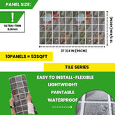 Ocean Tile 3D PVC Wall Panels for Interior Decor (10-Pieces)