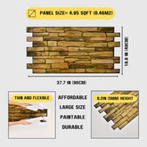 3D Wall Panels – Slate Beige Finish