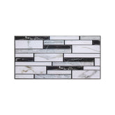 Mixed Marble Tile 3D PVC Wall Panels for Interior Decor (10-Pieces)