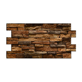 3D PVC Wall Panels for Interior Decor Slate Brown (10-Pieces)