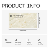 Praline Cream Marble SXP Peel and Stick Backsplash Wall Panels (10-Pieces)