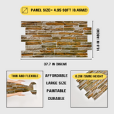 3D Wall Panels – Shale Ochre Finish