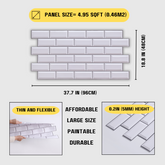 3D Wall Panels – Subway Tile (Gray Seam)