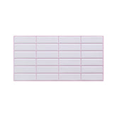 White Tile Pink Seam 3D PVC Wall Panels for Interior Decor (10-Pieces)
