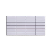 White Tile Black Seam 3D PVC Wall Panels for Interior Decor (10-Pieces)