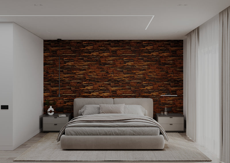 10pcs (53sqft) 3D Wall Panels for Interior Decor (Slate Brown)