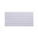 White Tile 3D PVC Wall Panels for Interior Decor (10-Pieces)