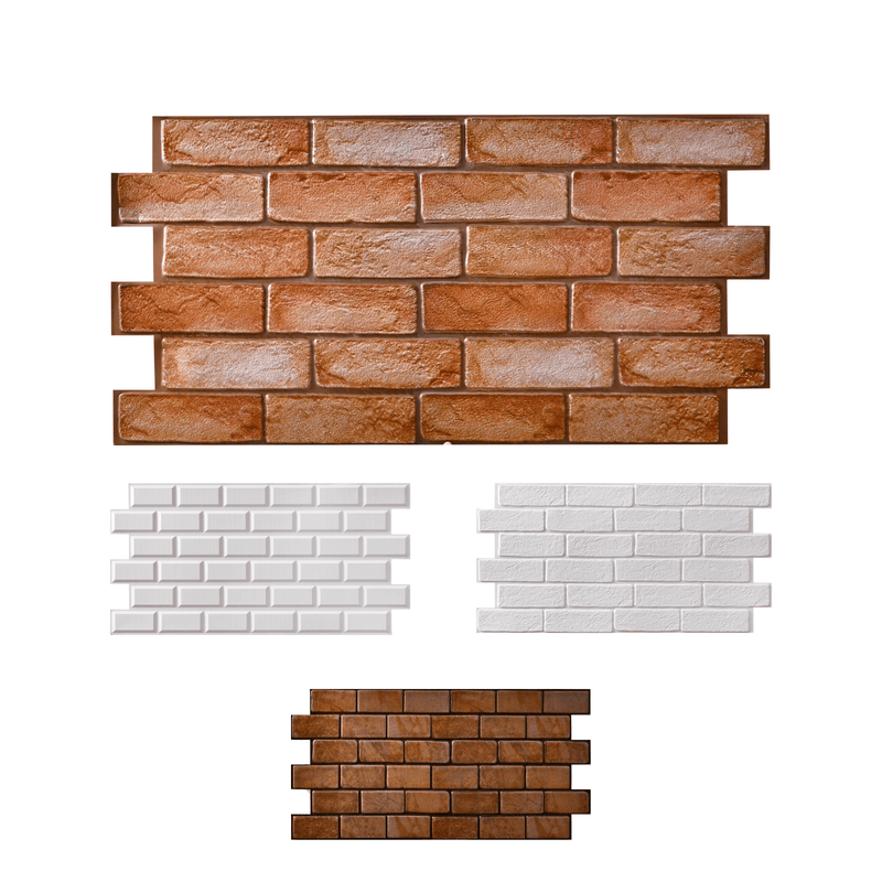 faux brick wall panel colors