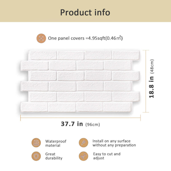 brick wall panels whitewash effect