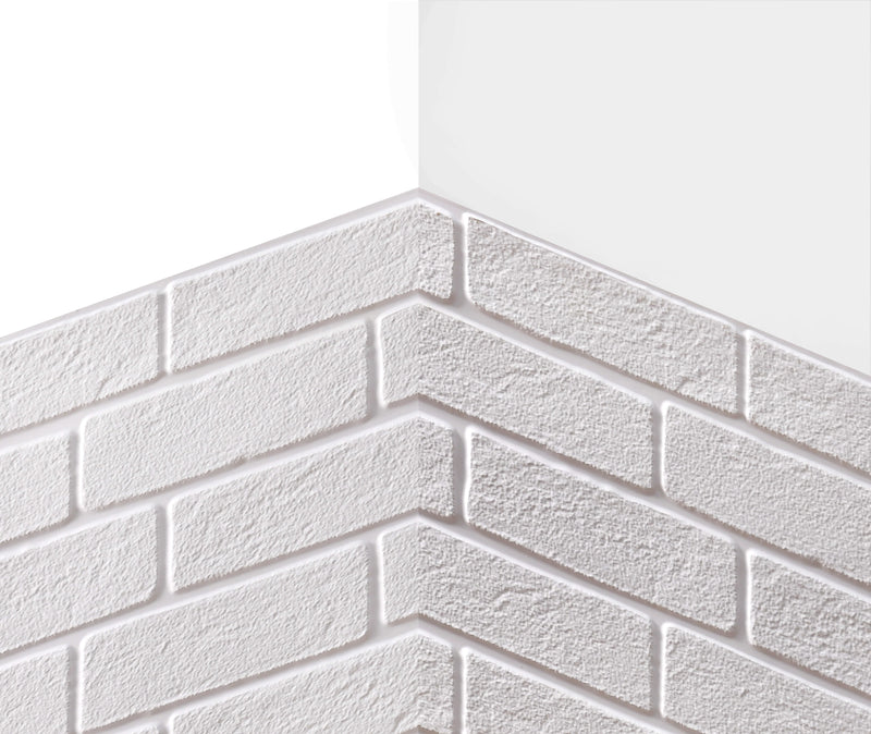 brick 3D wall panel white