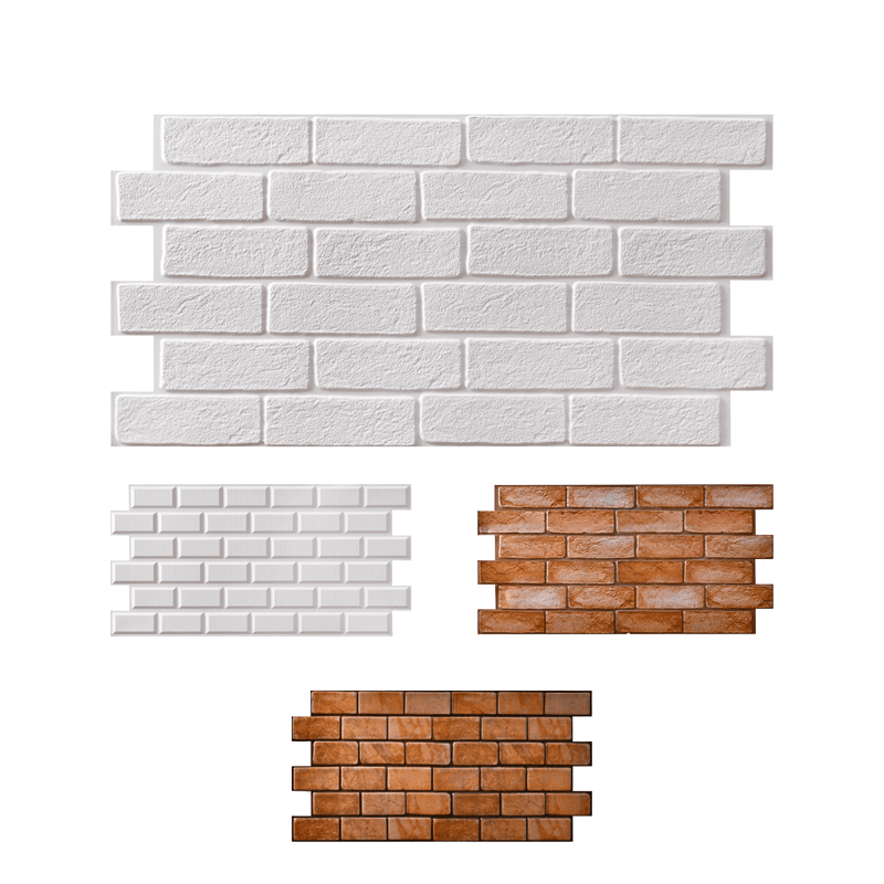 brick 3D wall panels colors