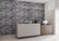 Stacked Slate Gray 3D PVC Wall Panels for Interior Decor, Bathrooms, Lobbies (10-Pieces)